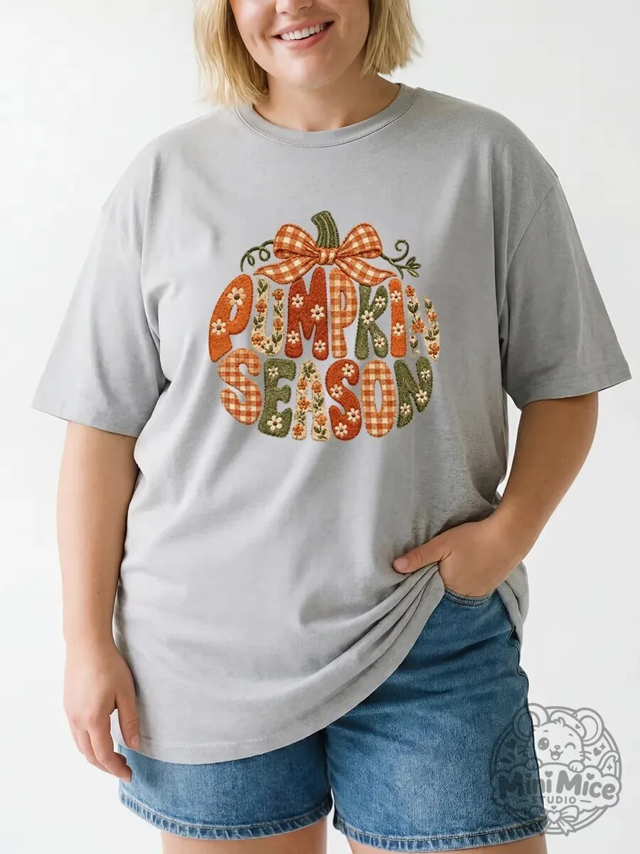 Vintage Pumpkin Season Oversized Graphic T-Shirt