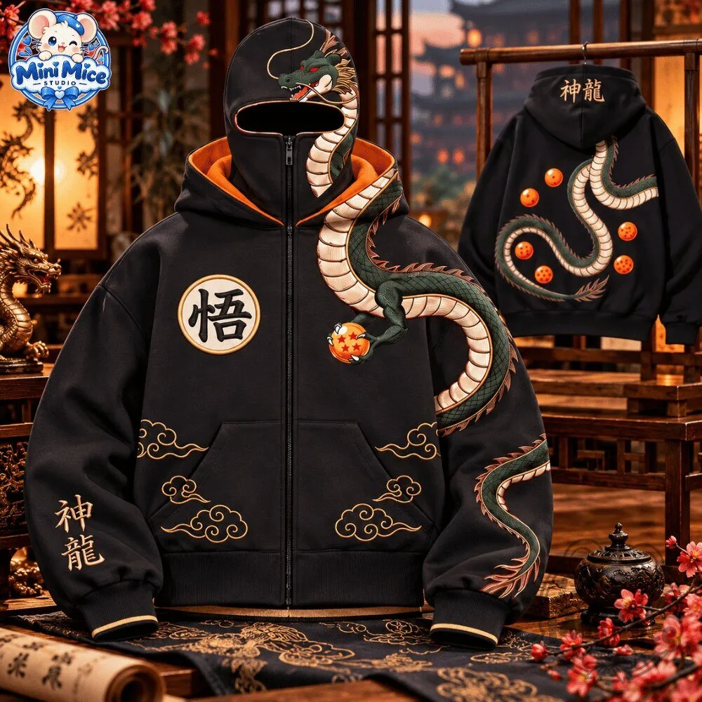 Dragon Ball Shenron Graphic Zip Up Hoodie 2026 Special