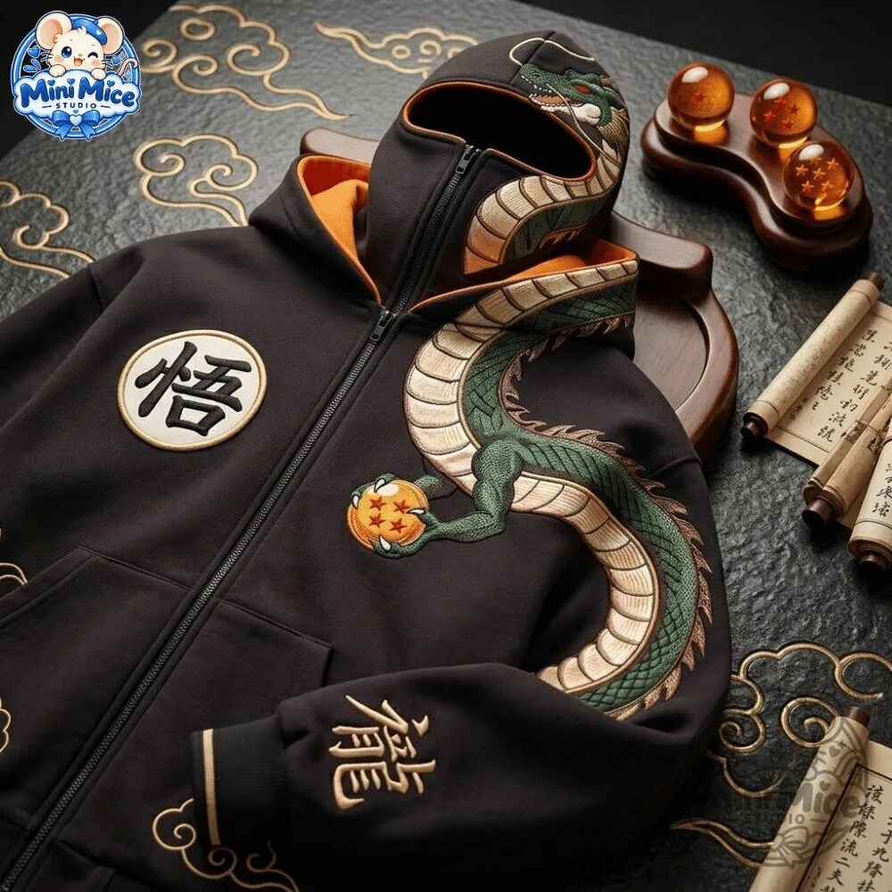 Dragon Ball Shenron Graphic Zip Up Hoodie 2026 Special 6 Dragon Ball Shenron Graphic Zip Up Hoodie 2026 Special